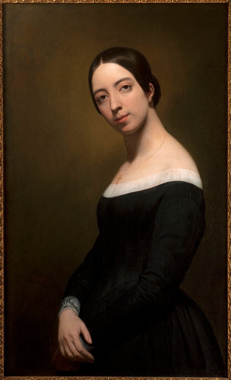 Porträtt av sångerskan och kompositören Pauline Viardot 1821-1910, 1840. av Ary Scheffer