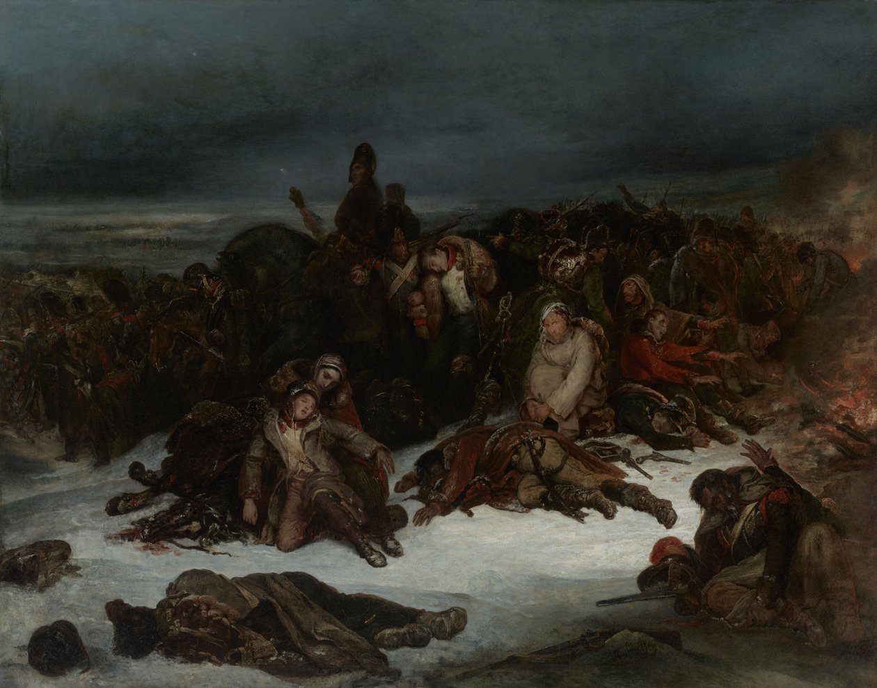 Napoleons armés tillbakadragande från Ryssland 1812 av Ary Scheffer