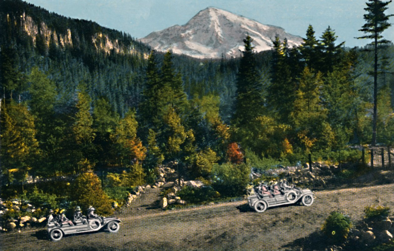Mt. Rainier från National Park Inn, c1916 av Asahel Curtis