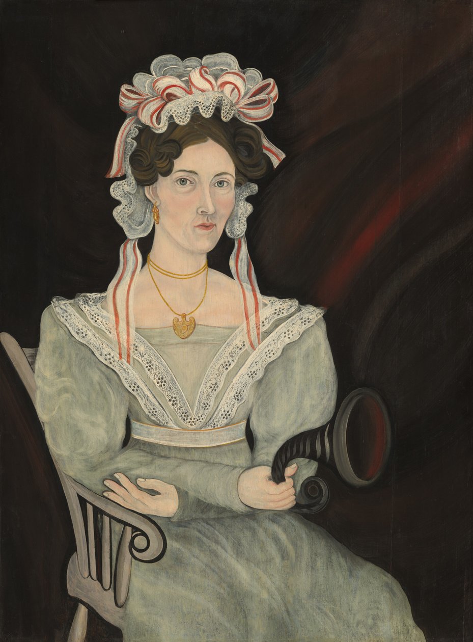 Möjligen Mrs William Sheldon, ca. 1831. av Asahel Powers