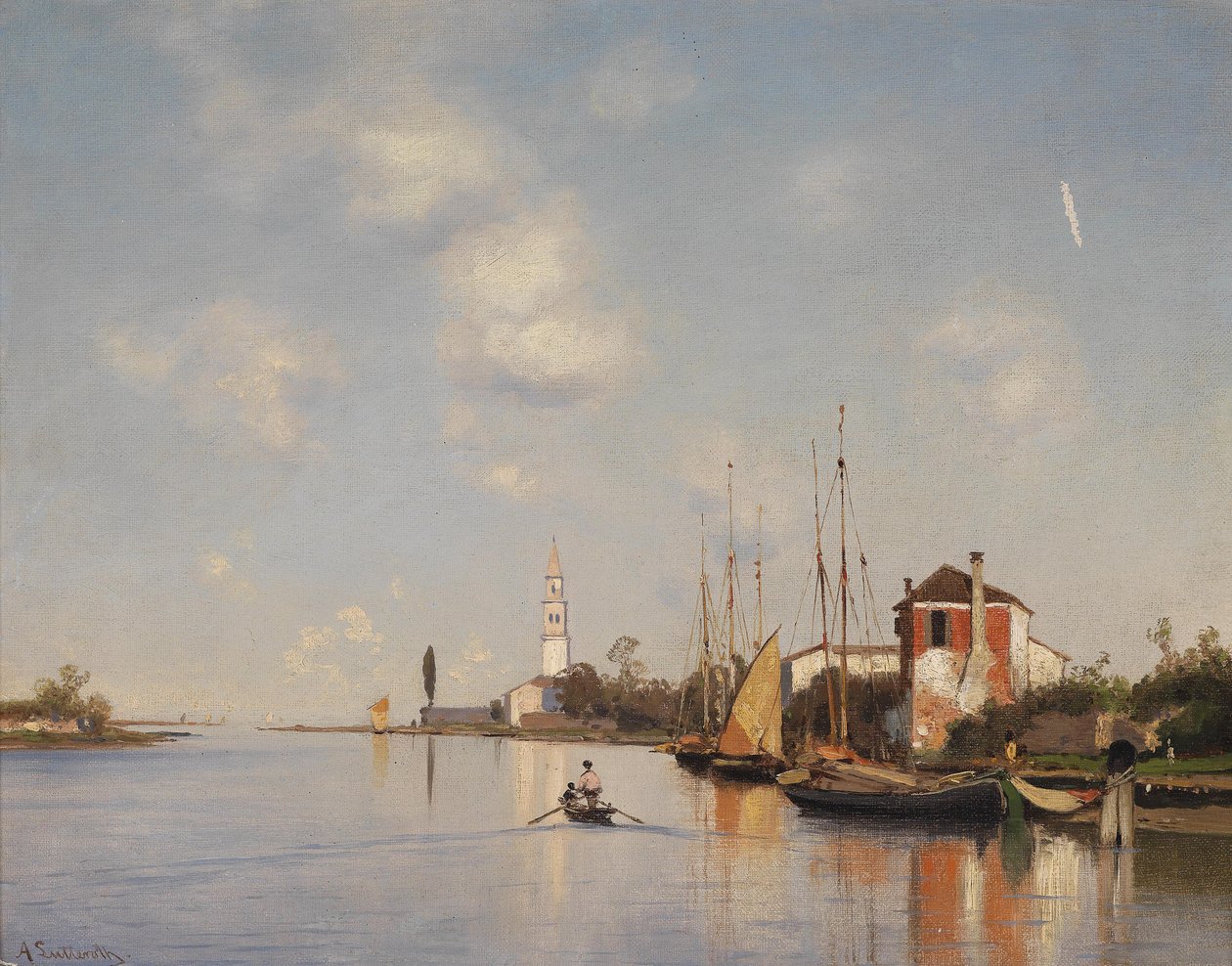 Ascan Lutteroth Mazzorbo vid Venedig av Ascan Lutteroth