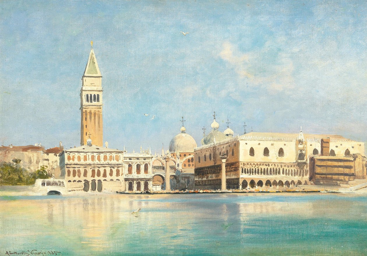 Venedig, utsikt över Markusplatsen av Ascan Lutteroth