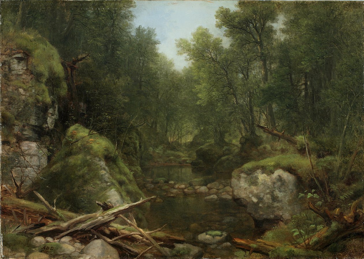Chapel Pond Brook, Keene Flats, Adirondack Mountains, N.Y., 1870 av Asher Brown Durand
