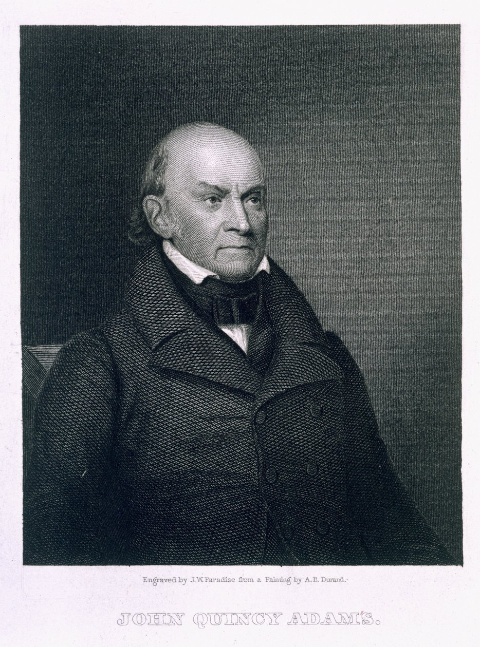 John Quincy Adams, graverad av John Wesley Paradise (1809-62) av Asher Brown Durand