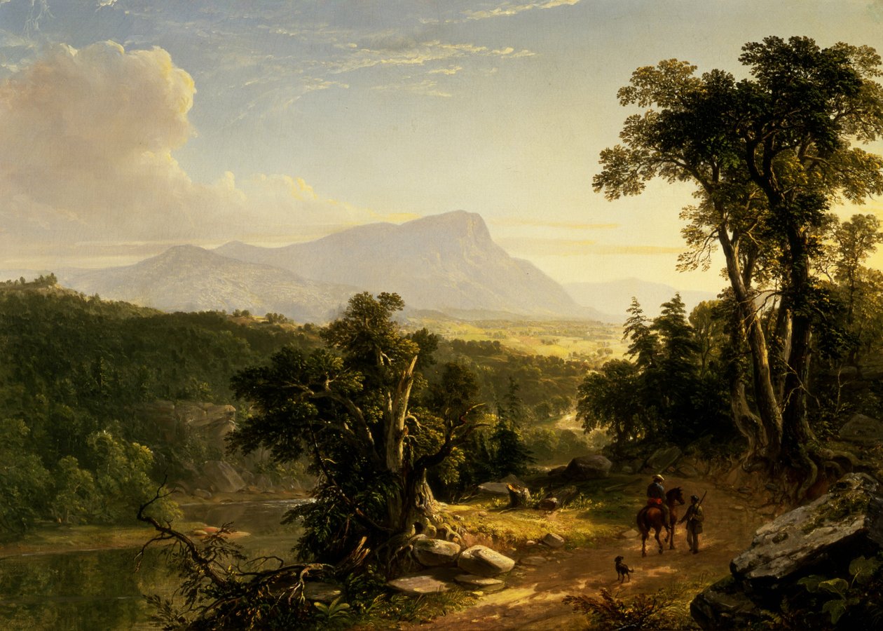 Landskapskomposition: In The Catskills, 1848 av Asher Brown Durand