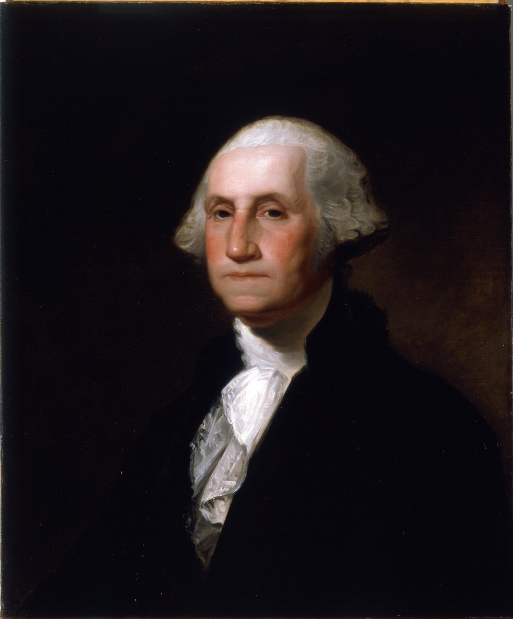 Porträtt av George Washington, efter en målning av Gilbert Stuart (1755-1828) (se 149687 för par) av Asher Brown Durand