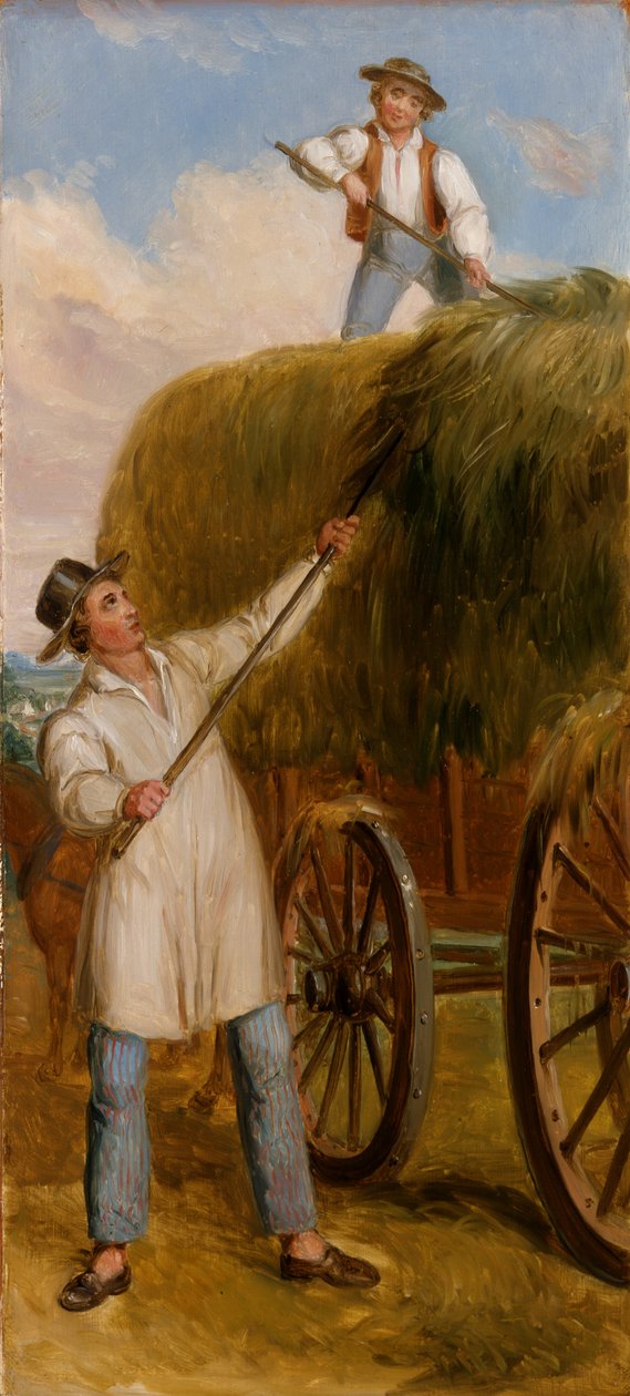 Haying Scene, 1836 (olja på träpanel) av Asher Brown Durand
