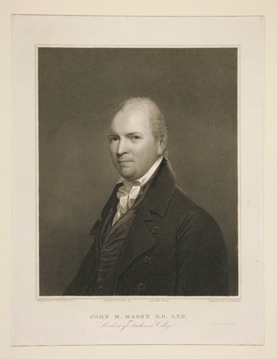 John M. Mason, D.D., S.T.P., president för Dickinson College av Asher Brown Durand