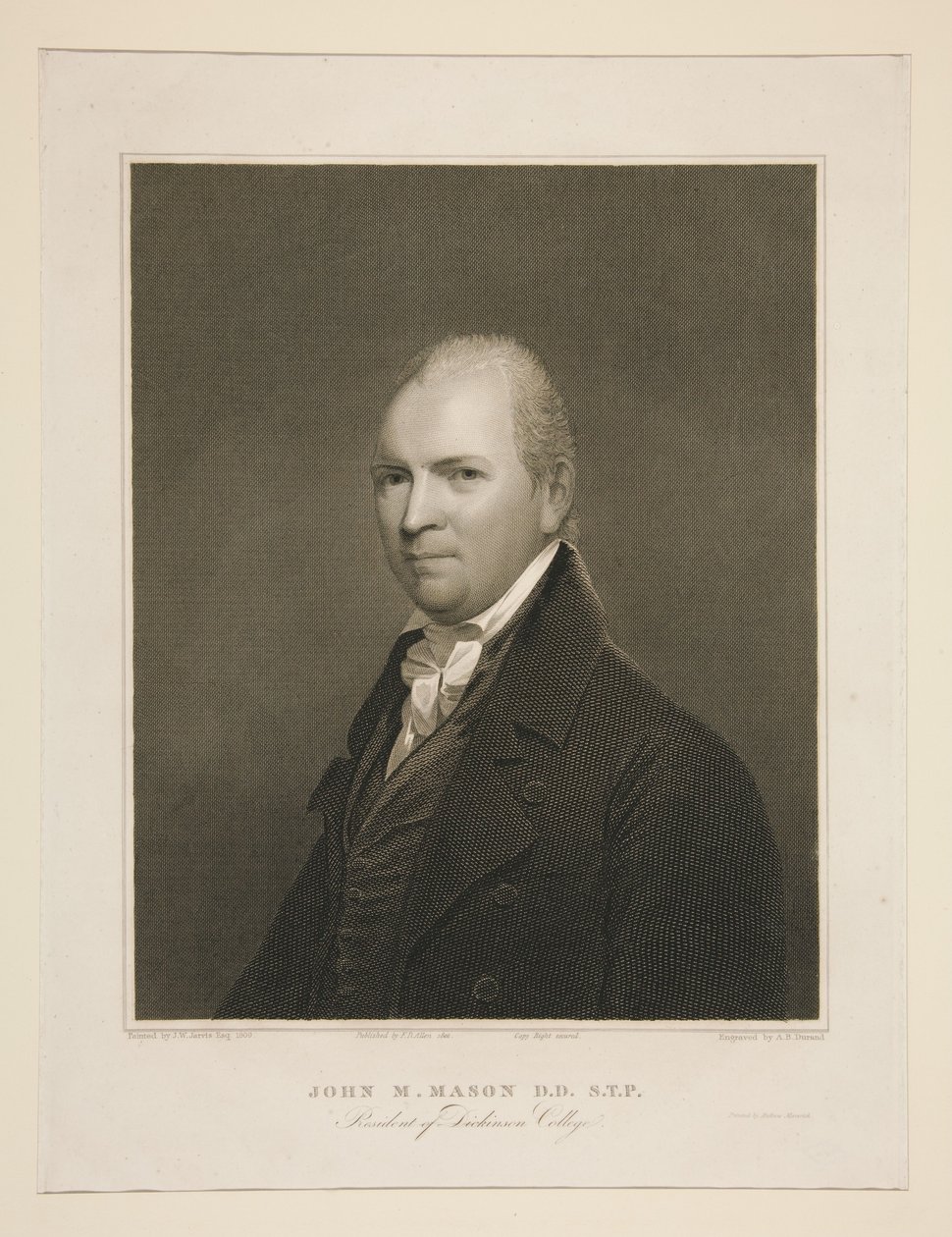 John M. Mason, D.D., S.T.P., rektor vid Dickinson College av Asher Brown Durand