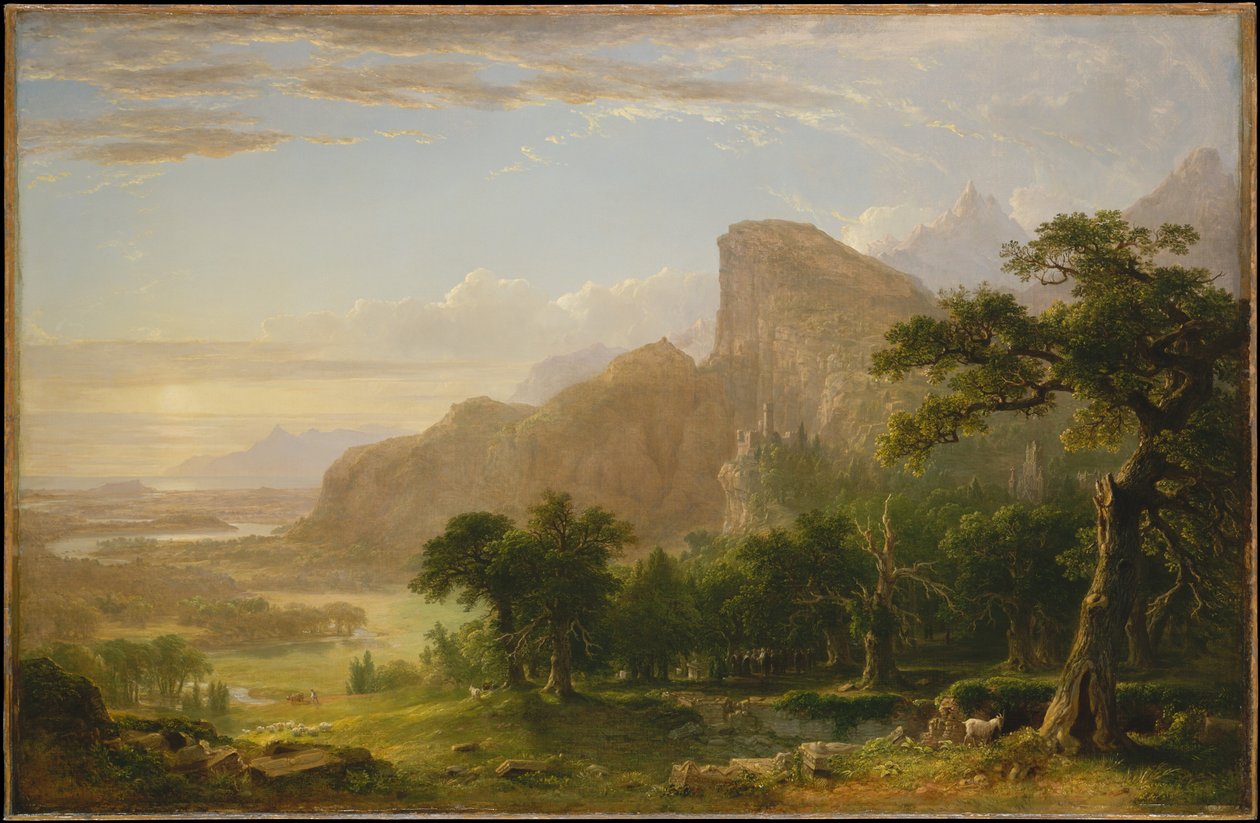 Landskapsscen ur "Thanatopsis" av Asher Brown Durand