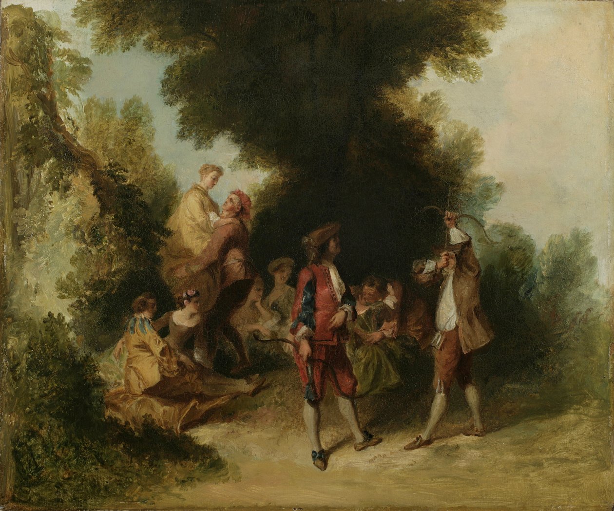 Mandom, efter Nicolas Lancret, 1840 (olja på kartong) av Asher Brown Durand