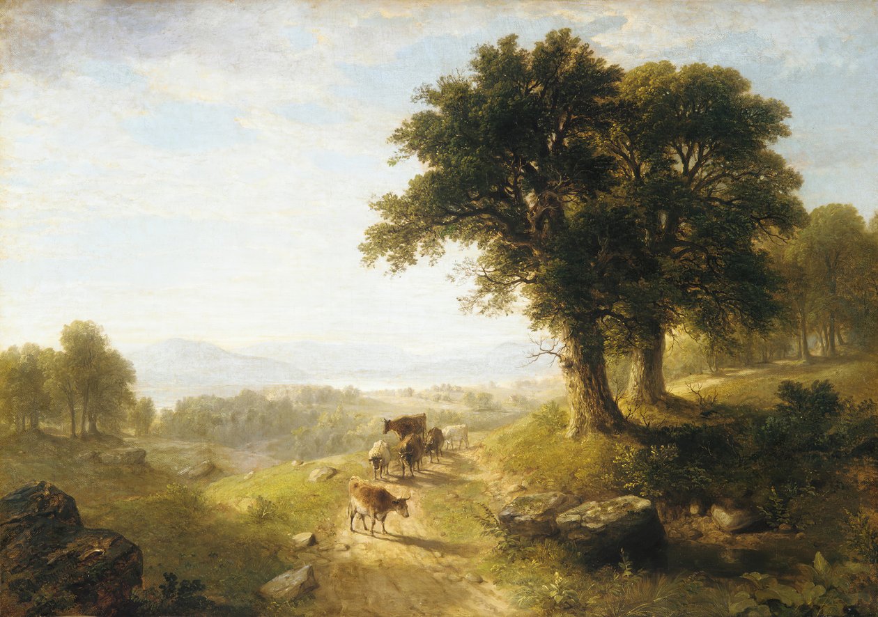 Flodscenen, 1854. av Asher Brown Durand