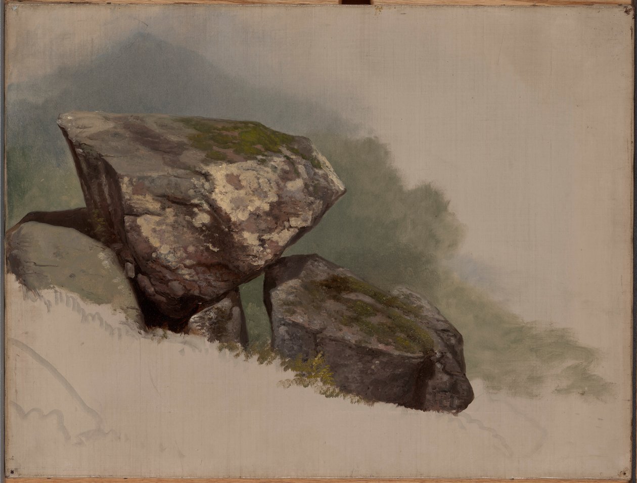 Studie av en sten av Asher Brown Durand