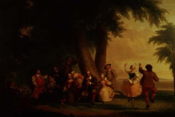Batteriets dans i närvaro av Peter Stuyvesant av Asher Brown Durand