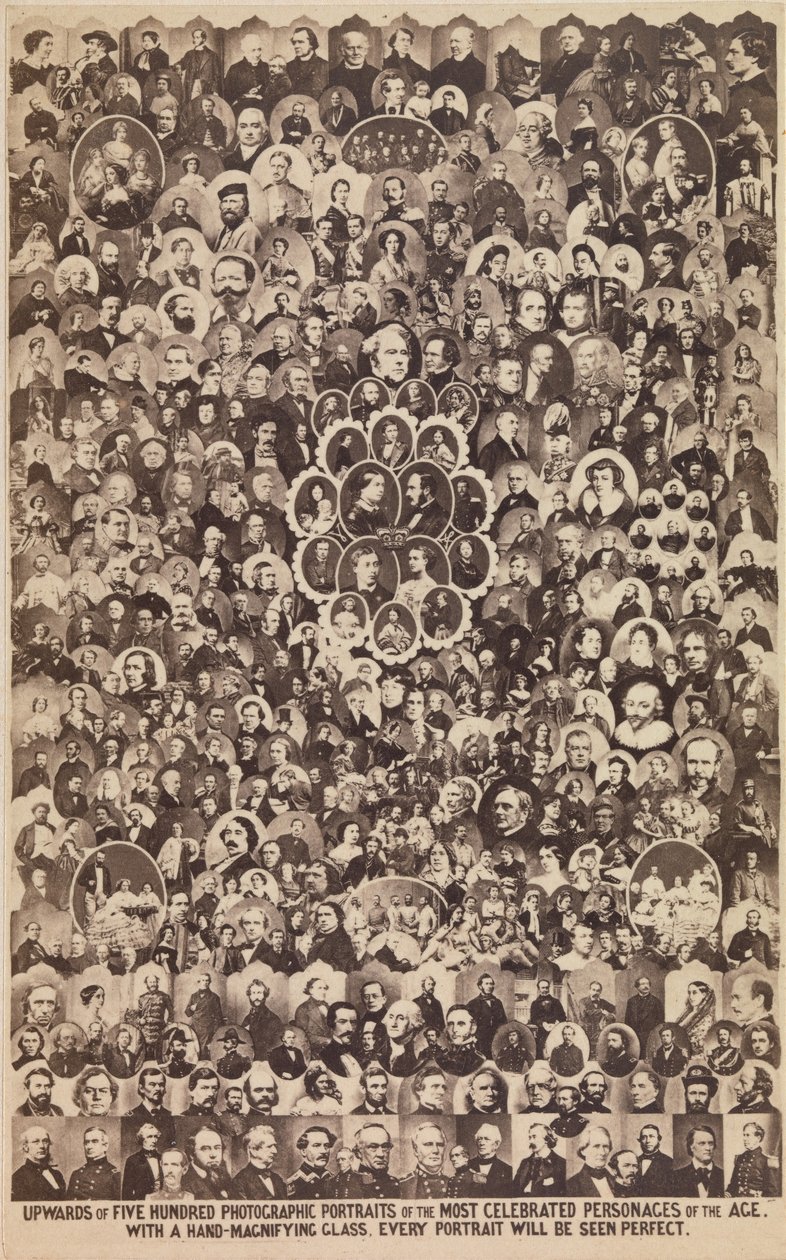 Uppåt femhundra fotografiska porträtt av de mest berömda personerna i..., ca. 1864. av Ashford Brothers and Co