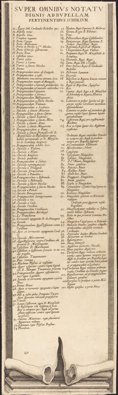 Belägringen av La Rochelle [skylt 13 av 16; uppsättningen omfattar 1952.8.97-112] av Assistant of Jacques Callot