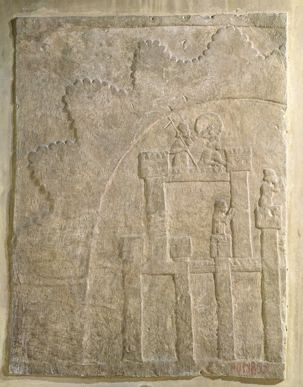 Fästning under belägring, från Nimrud, Irak av Assyrian