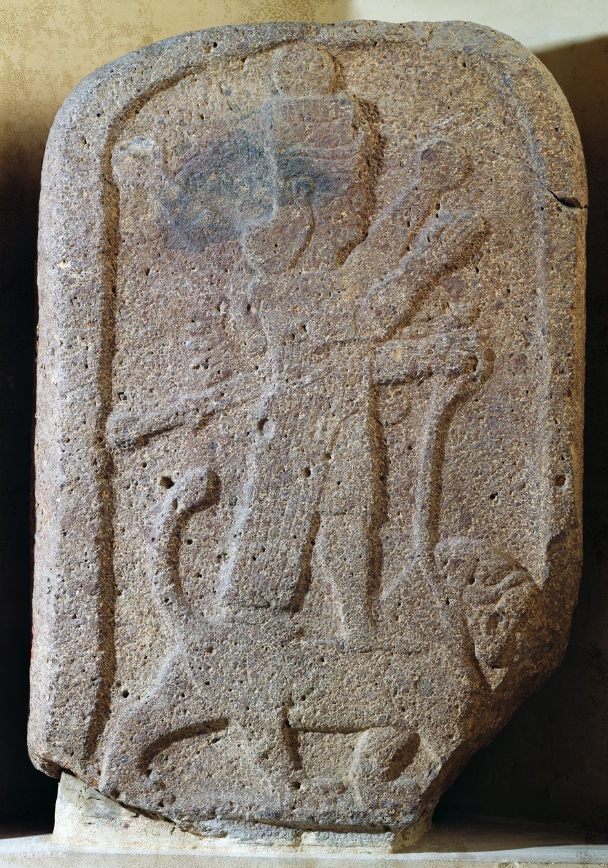 Stele föreställande Ishtar av Arbele på ett lejon av Assyrian