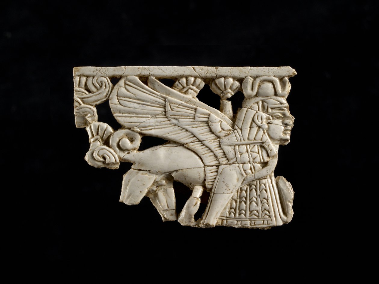 Sfinxfragment från Fort Shalmaneser, Nimrud, Assyriska, 800-talet f.Kr. av Assyrian School