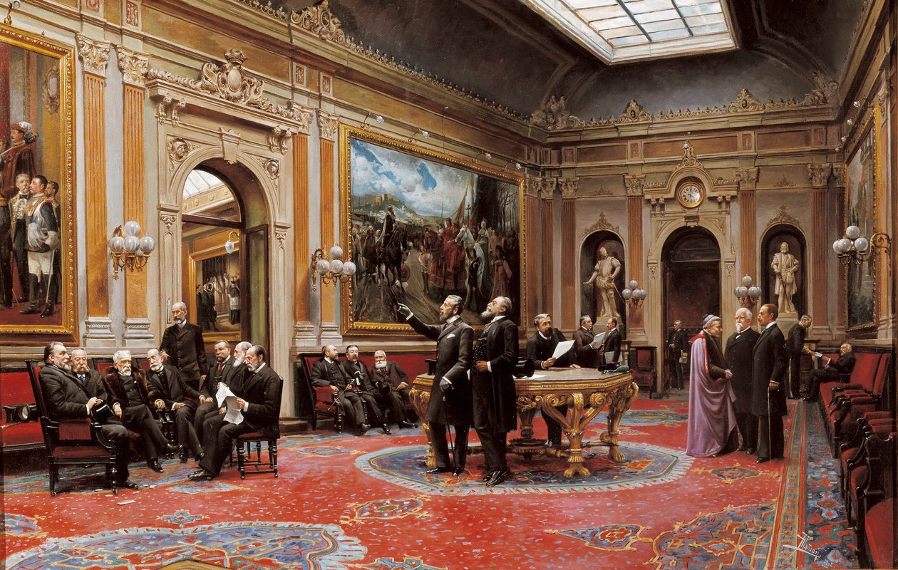 Senatens konferenssal i mars 1904 av Asterio Mañanós Martínez