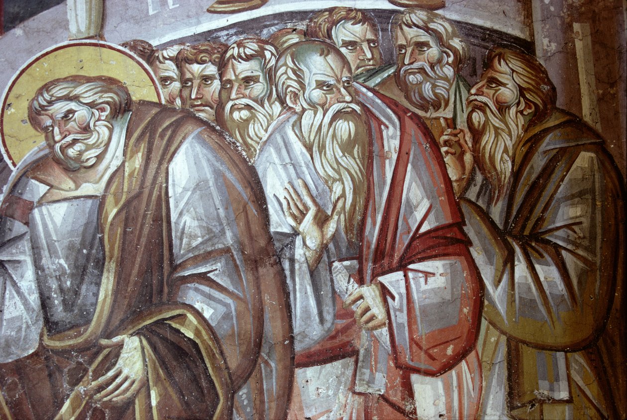 Detalj från presentationen av Jungfrun (se 143353) av Astrapas and Eutychios