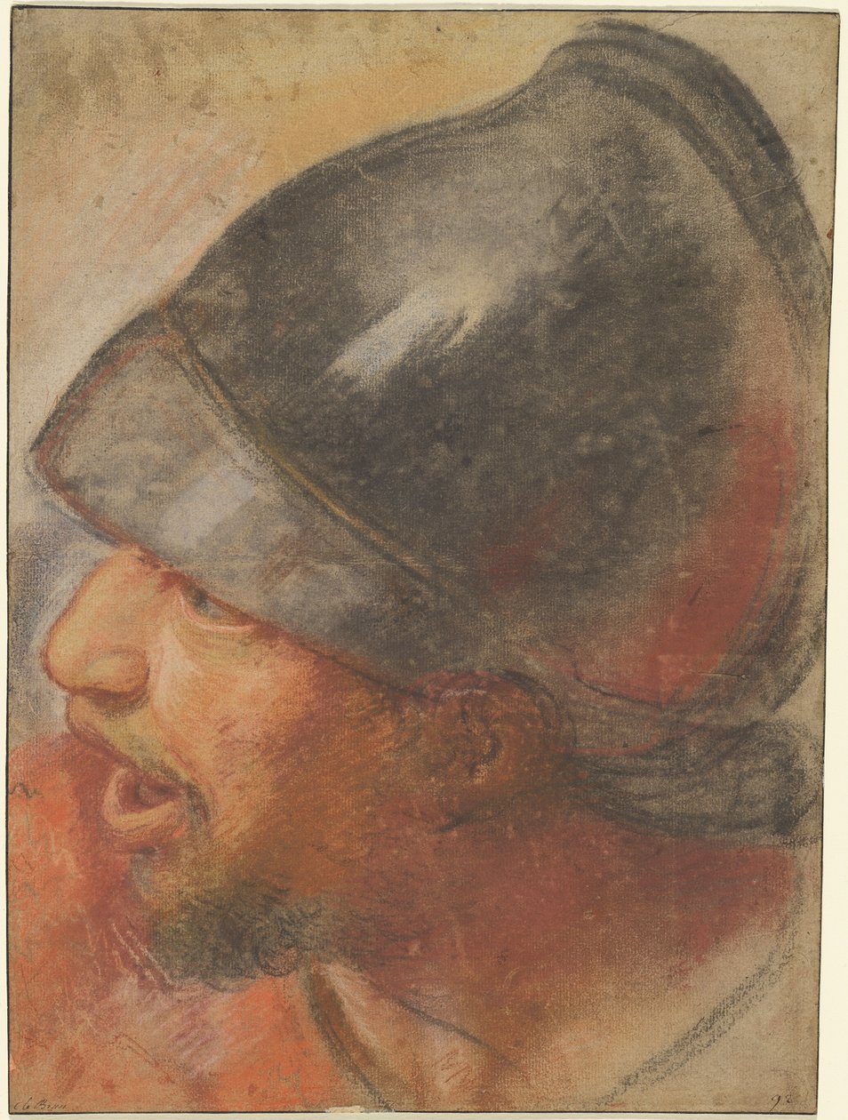 Chef för en makedonsk soldat av Atelier Assistant of Charles Le Brun