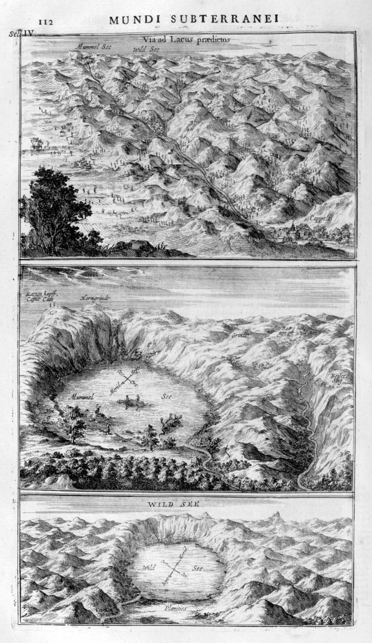 Sjögeologi, 1678 av Athanasius Kircher