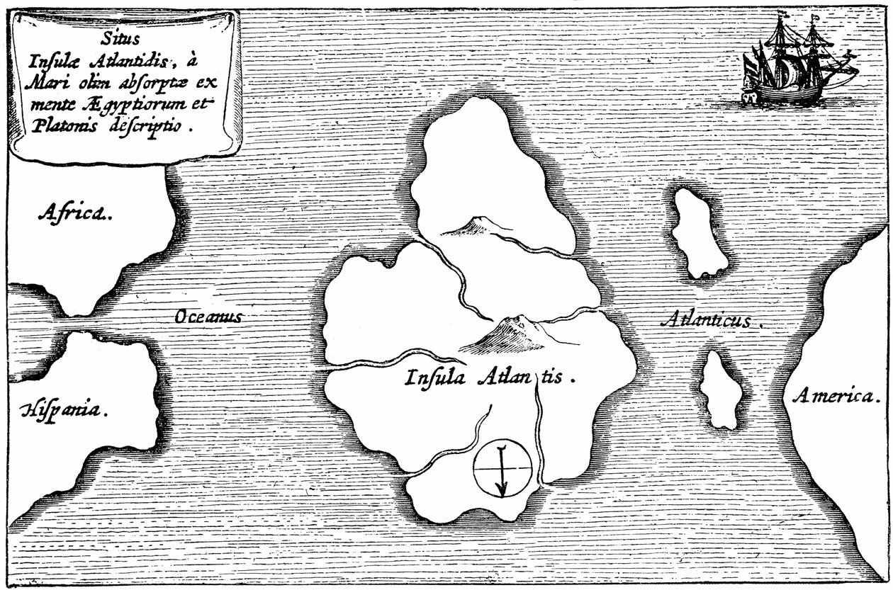 Karta över Atlantis, från 