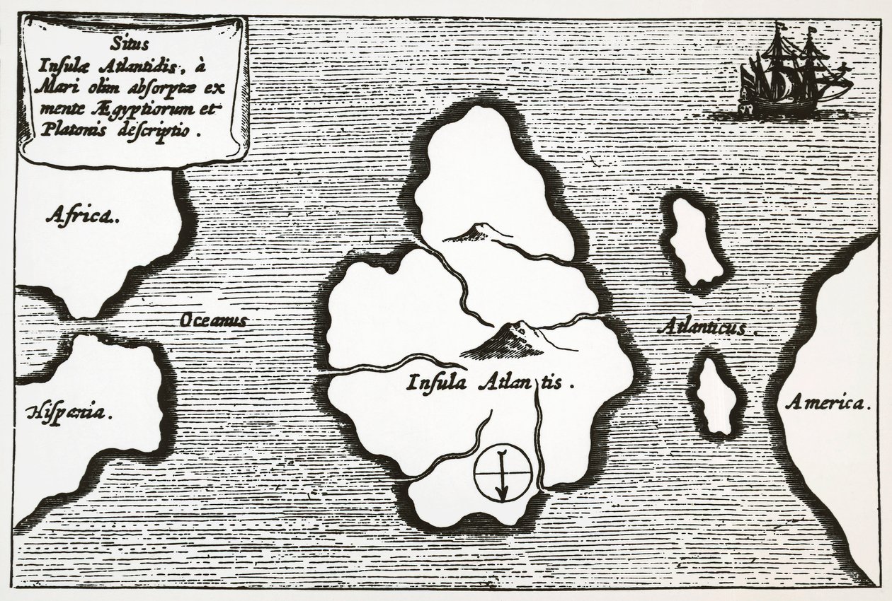 Karta över Atlantis, från 