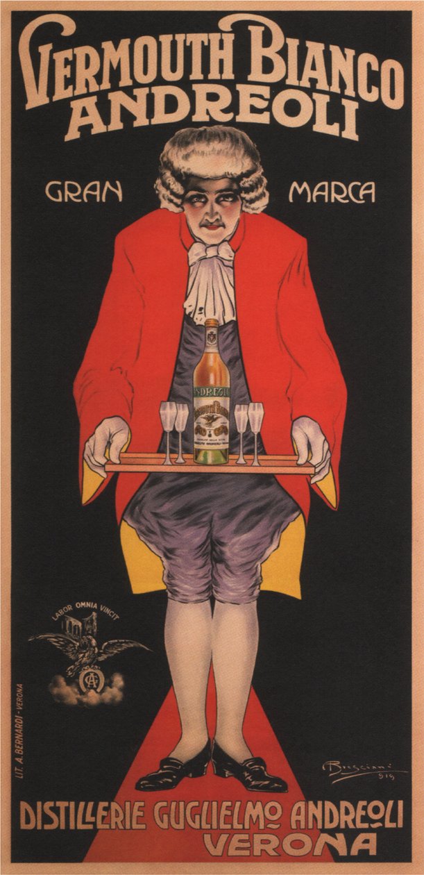 Andreoli White Vermouth, 1919 av Attilio Bresciani