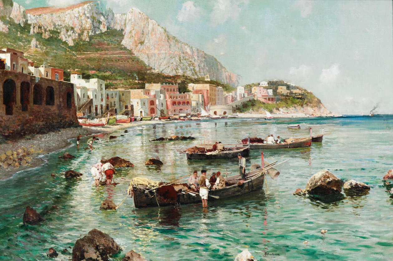 Attilio Pratella Capri Marina Grande av Attilio Pratella