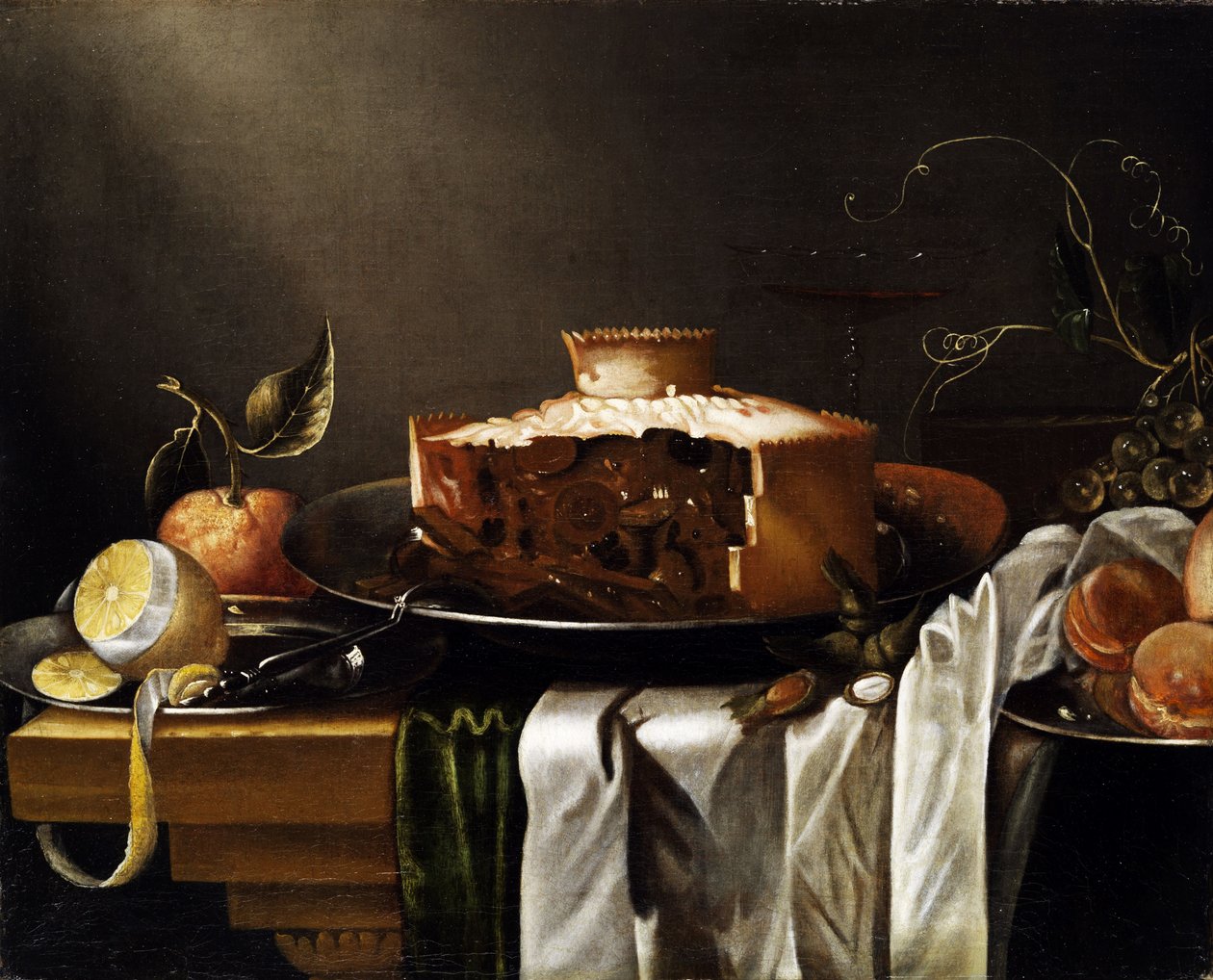 Still life with pâté av Abraham van Calraet