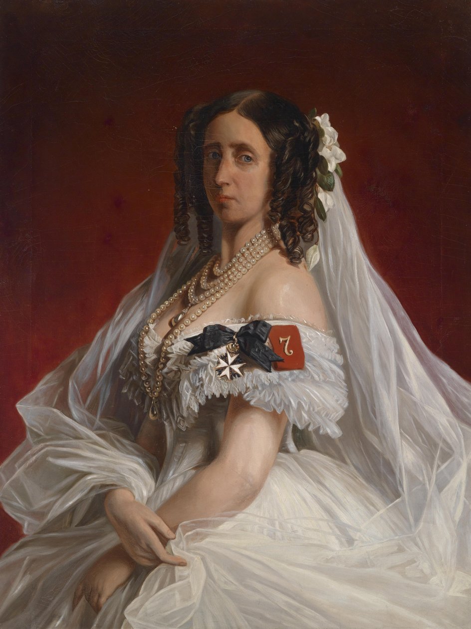 Bildnis der Prinzessin Marie Luise Alexandrine von Preußen, geb. Prinzessin von Sachsen-Weimar und Eisenach (1808-1877) av Franz Xaver Winterhalter