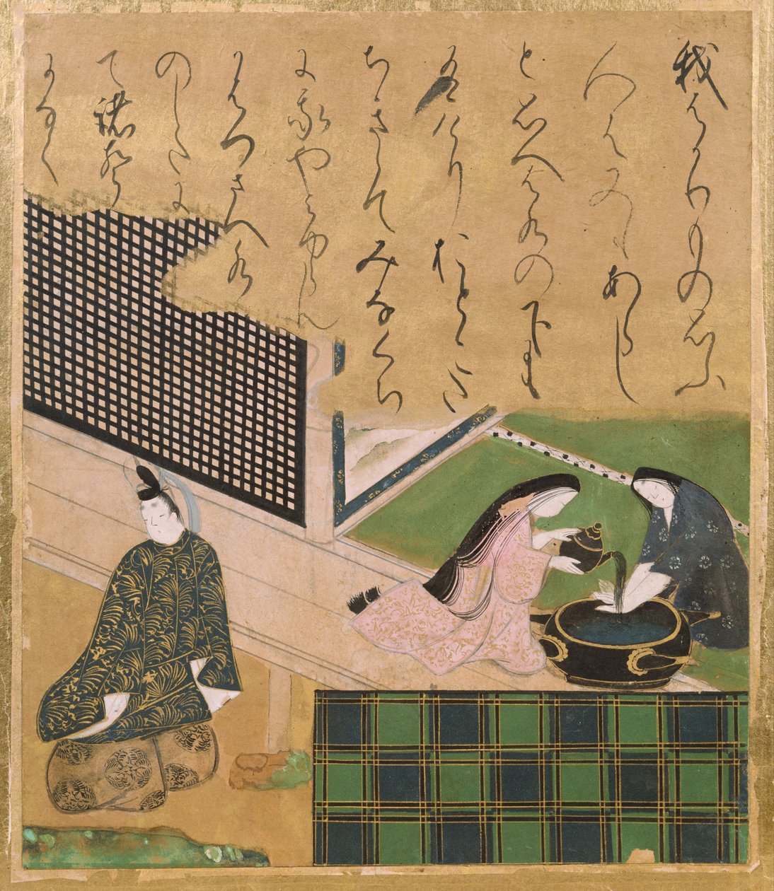 伊勢物語図色紙　水鏡』 av Tawaraya Sotatsu