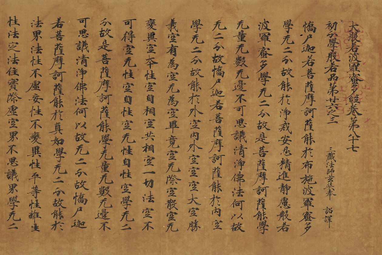 Daihannya-Gyo Sutra (Yakushi-ji Version) av Attributed to Zhang Sengyao