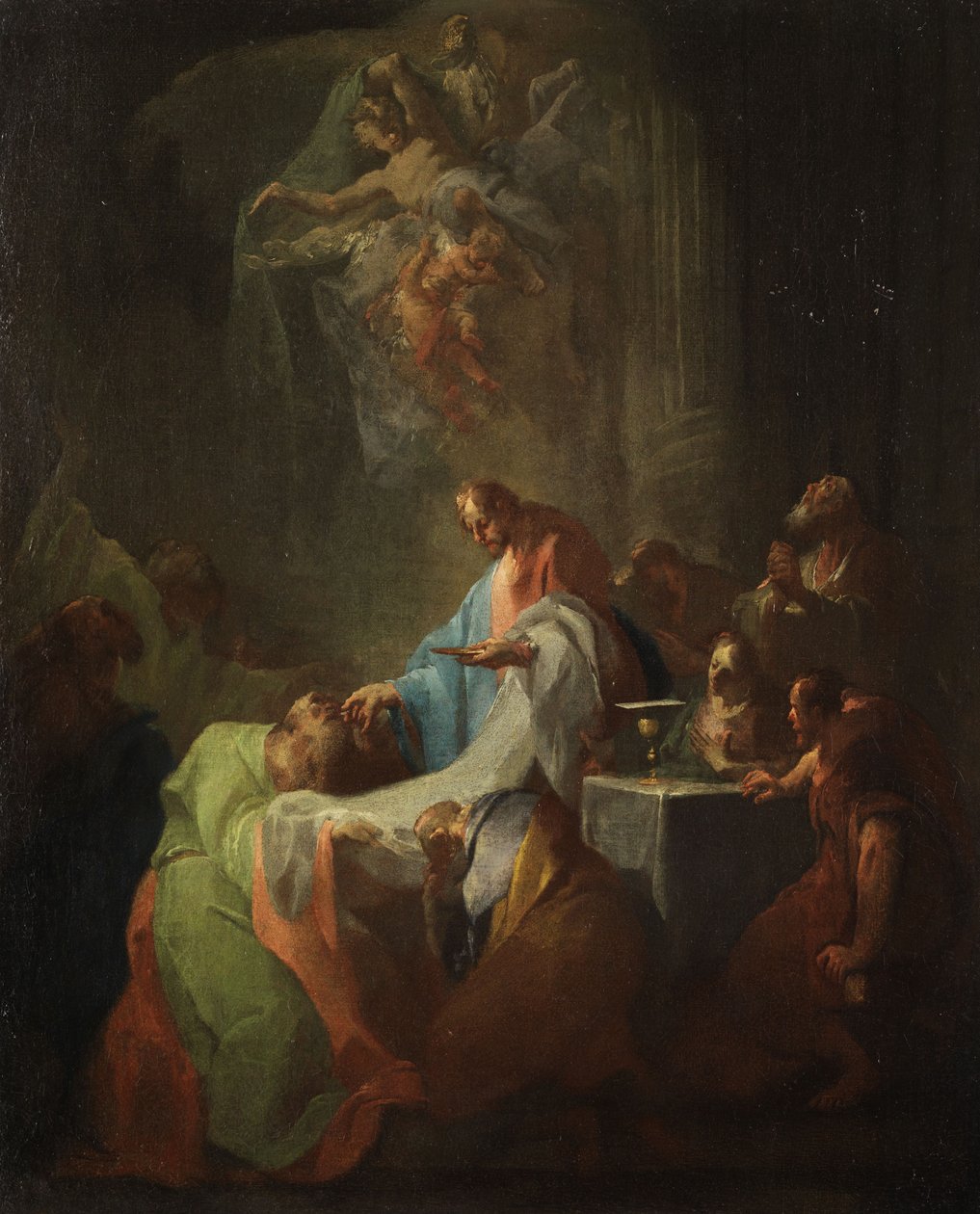 Tyska: Jesus delar ut nattvarden till sina lärjungar av Attributed to Franz Sigrist