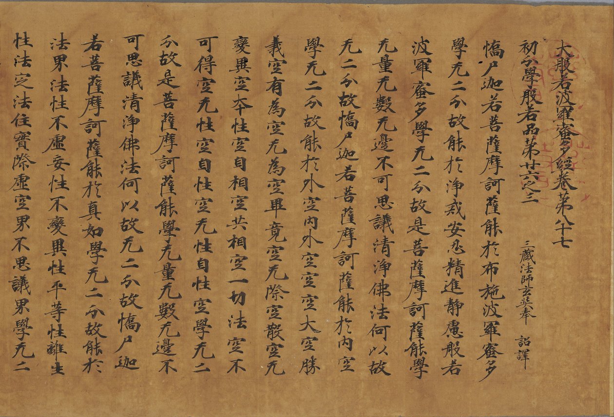 Daihannya-Gyo Sutra (Yakushi-ji-versionen) av Attributed to Zhang Sengyao