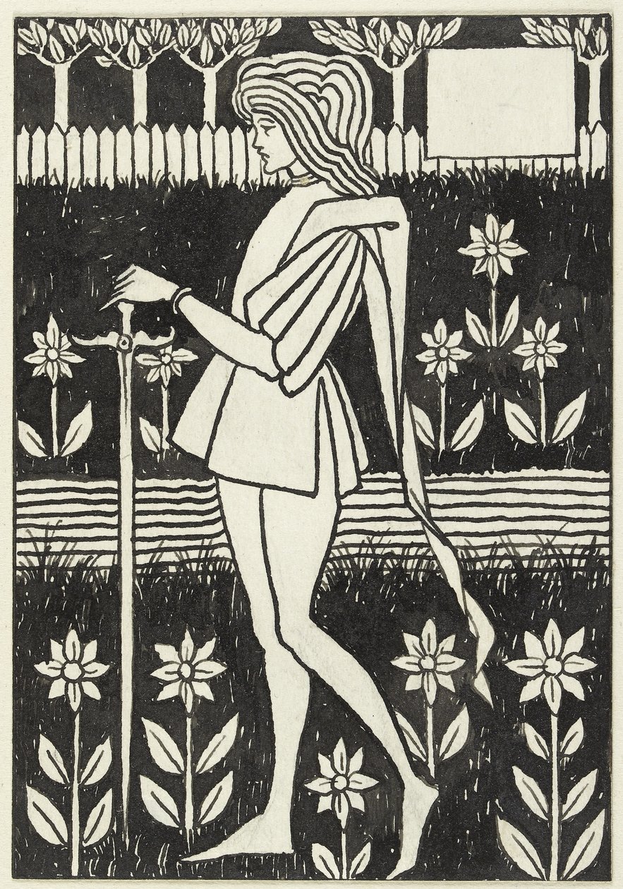 En sida (penna och svart bläck på vitt papper) av Aubrey Beardsley