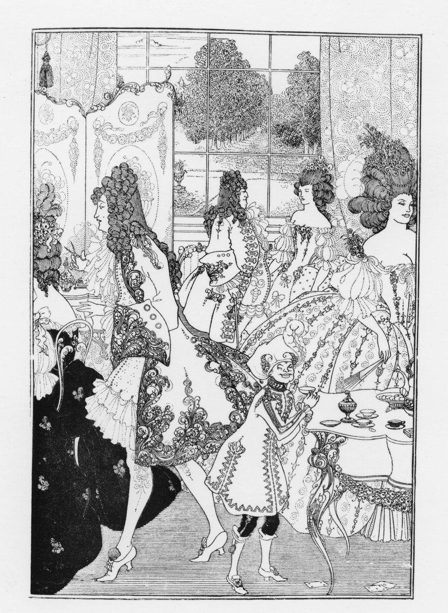 Illustration till "The Rape of the Lock" av Alexander Pope (1688-1744) av Aubrey Beardsley
