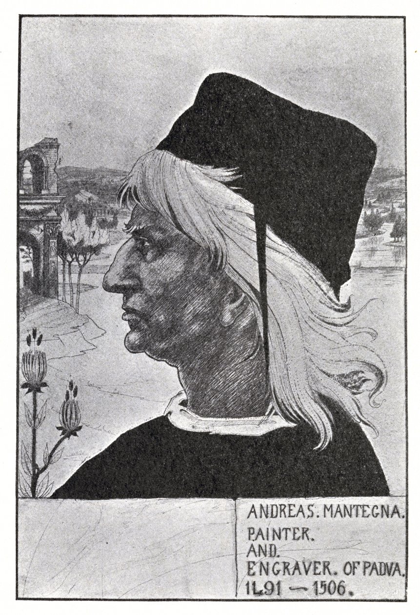 Porträtt av Mantegna, 1899 av Aubrey Beardsley
