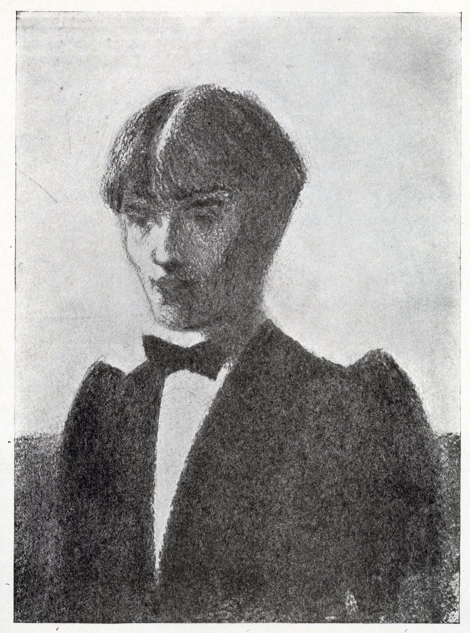 Skiss av konstnären (träkol) av Aubrey Beardsley