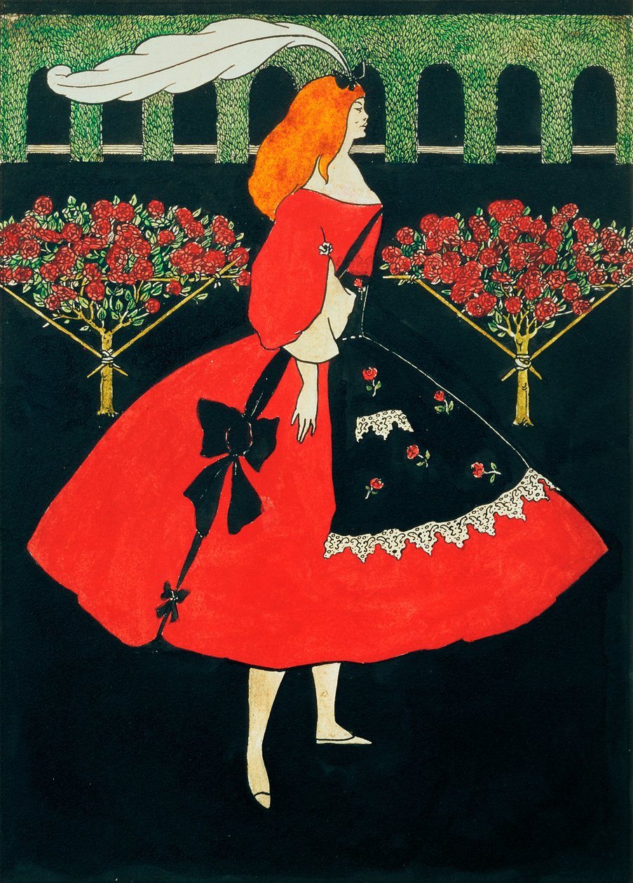 Askungens tofflor, 1894 (penna, bläck och wc på papper) av Aubrey Beardsley