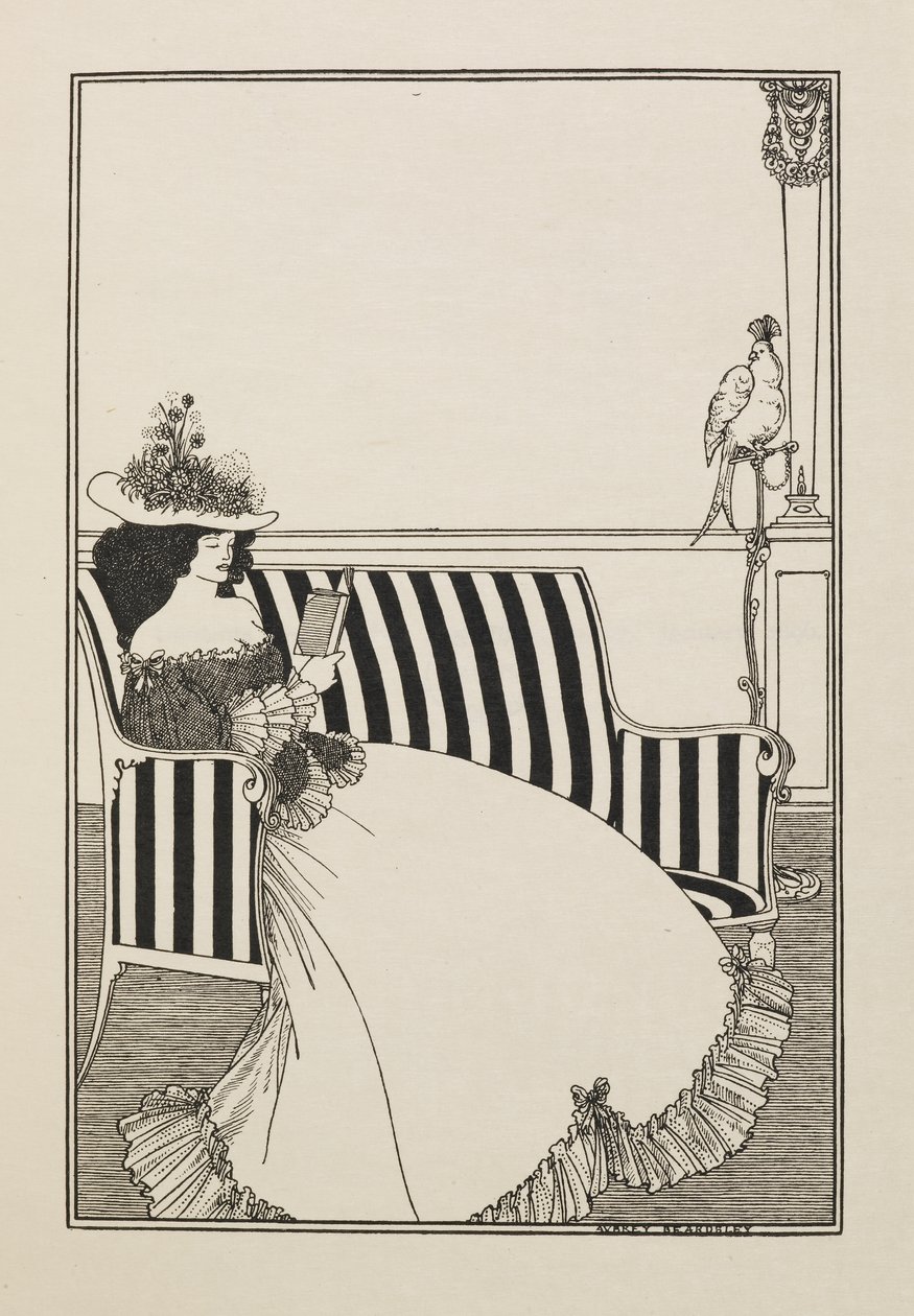 Ett katalogomslag från en andra bok med femtio teckningar av Aubrey Beardsley
