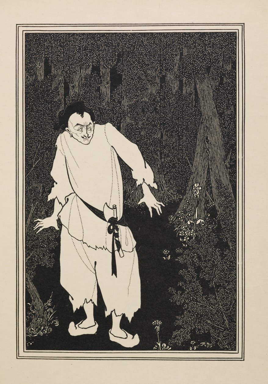 Ali Baba i träet, från en bok med femtio teckningar av Aubrey Beardsley