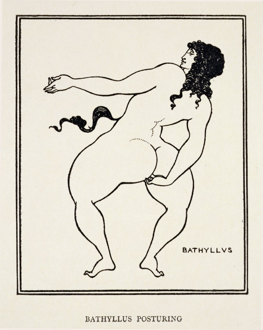 Bathyllus, romersk dansare och artist av pantomimus av Aubrey Beardsley