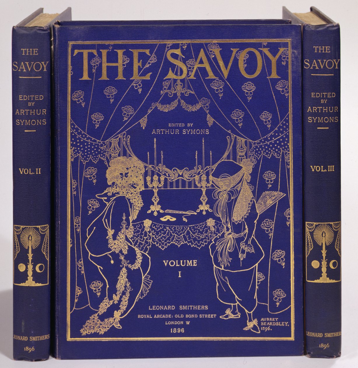 Omslagsdesign för The Savoy, Volym I-III, redigerad av Arthur Symons, publicerad av Leonard Smithers 1896 av Aubrey Beardsley