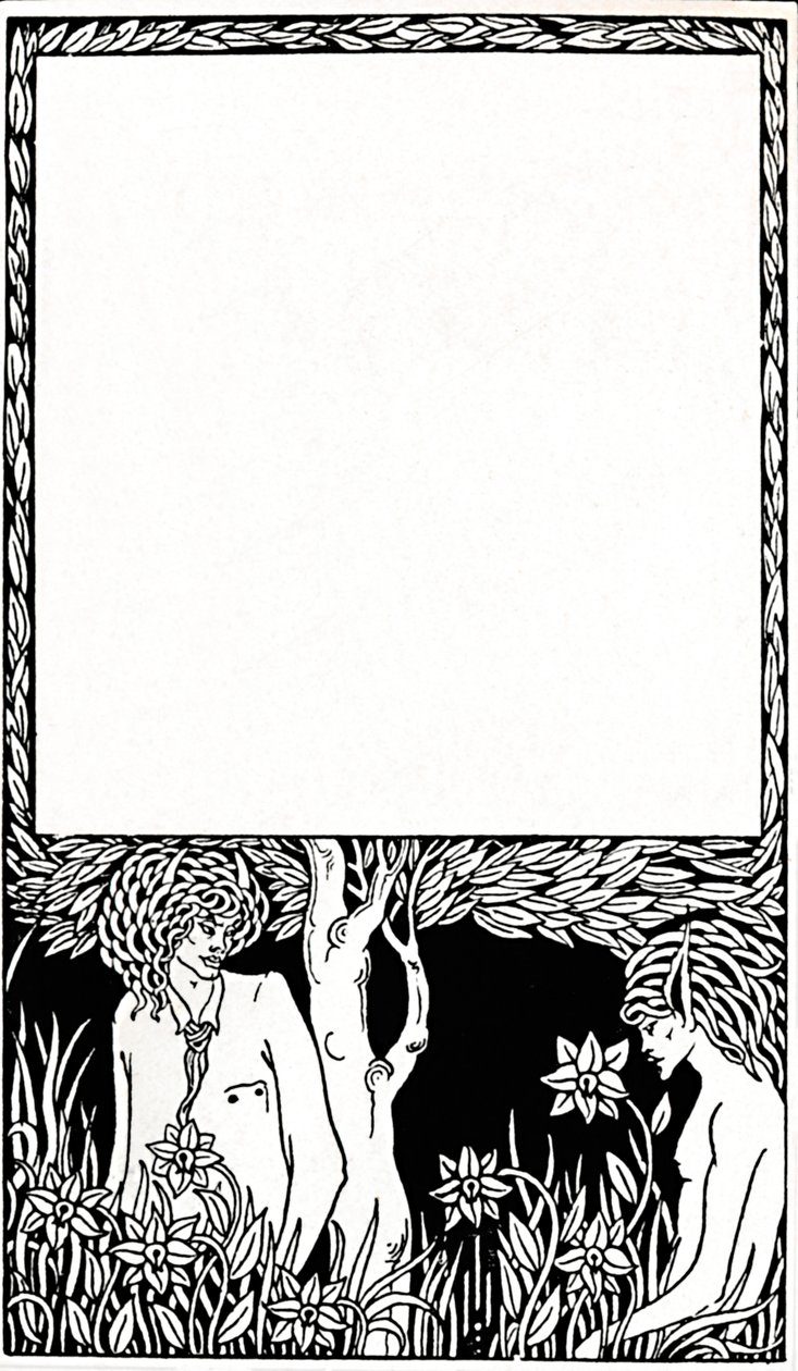 Design för titelsida för hedniska papper, 1893, 1914 av Aubrey Beardsley