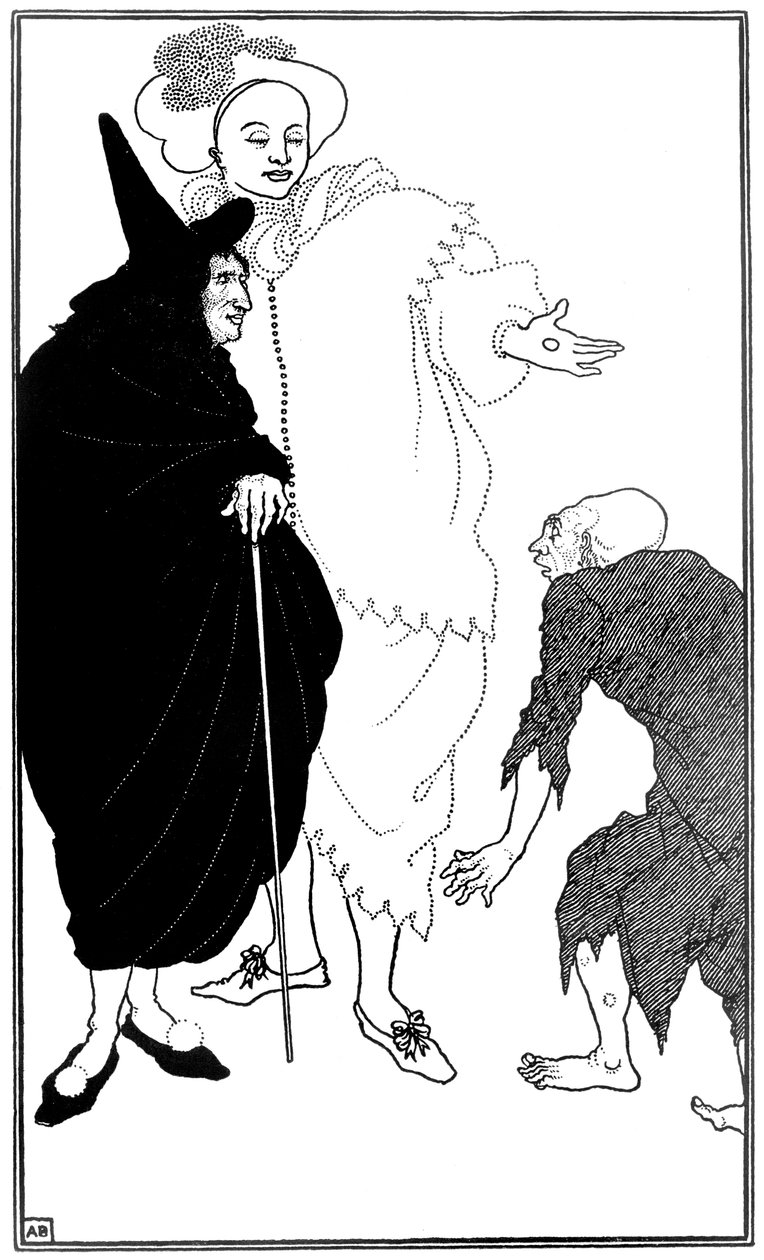 Don Juan, Sganarelle och tiggaren, illustration från 
