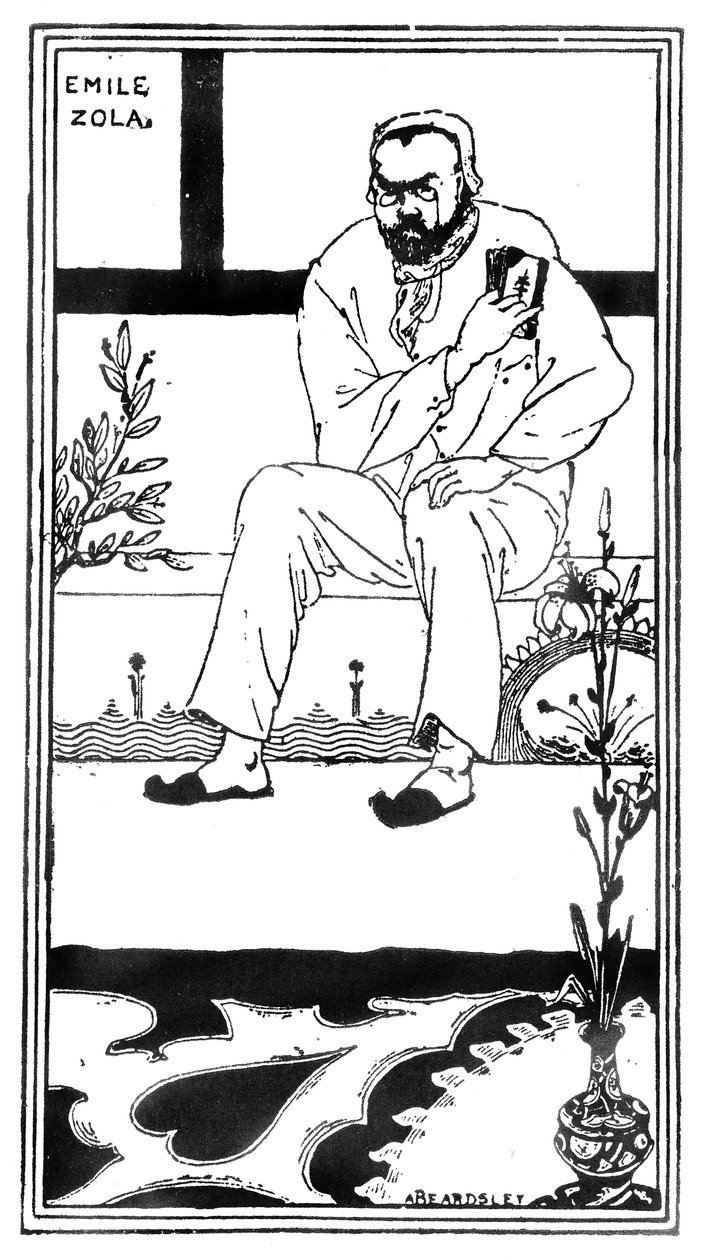 Emile Zola, 1893 88@Zola (1840-1902) fransk författare och romanförfattare; illustration från tidningen 