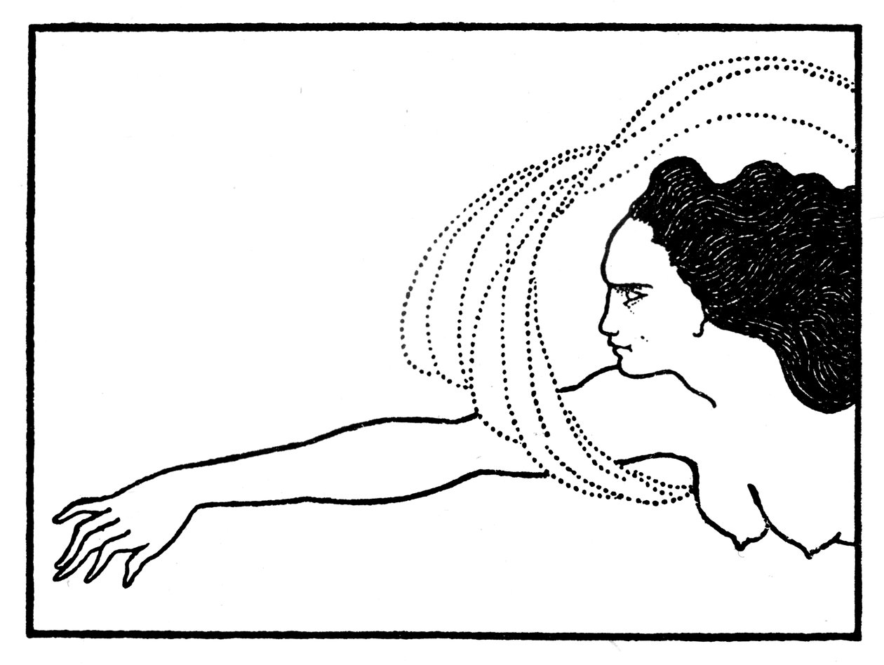 Flosshilde, illustration för Das Rheingold, publicerad i 